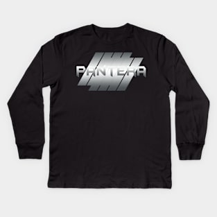 Metallic Illustration Pantera Kids Long Sleeve T-Shirt